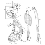 STIHL BR 200 Benzinetank, rugplaat - onderdelen STIHL STIHL BR 200 Benzinetank, rugplaat - onderdelen