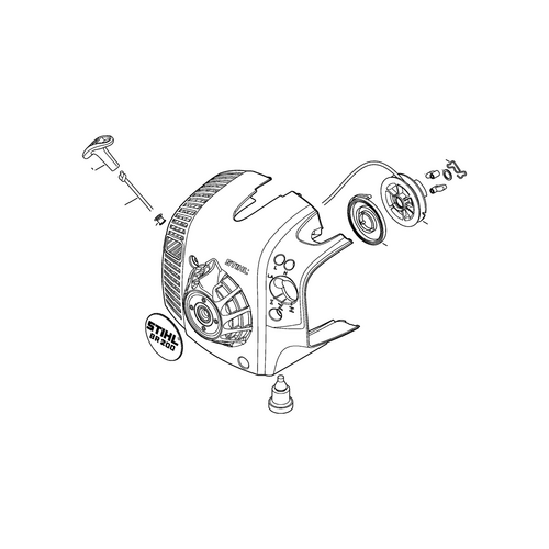 STIHL Ventilatorhuis met startmechanisme - 4241 080 2111 STIHL STIHL Ventilatorhuis met startmechanisme - 4241 080 2111