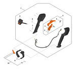 STIHL BRA 280 B Bedieningshandgreep - onderdelen STIHL STIHL BRA 280 B Bedieningshandgreep - onderdelen