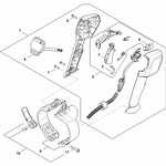 STIHL BRA 500 Bedieningshandgreep - onderdelen STIHL STIHL BRA 500 Bedieningshandgreep - onderdelen
