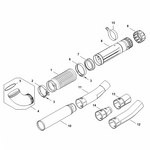 STIHL BRA 600 Harmonicaslang, blaaspijp - onderdelen STIHL STIHL BRA 600 Harmonicaslang, blaaspijp - onderdelen