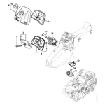 STIHL STIHL MS 151 C-E Luchtfilter, Carburateurkastdeksel - onderdelen