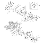 STIHL MS 400 C-M Koppeling, Oliepomp, Kettingrem - onderdelen STIHL STIHL MS 400 C-M Koppeling, Oliepomp, Kettingrem - onderdelen