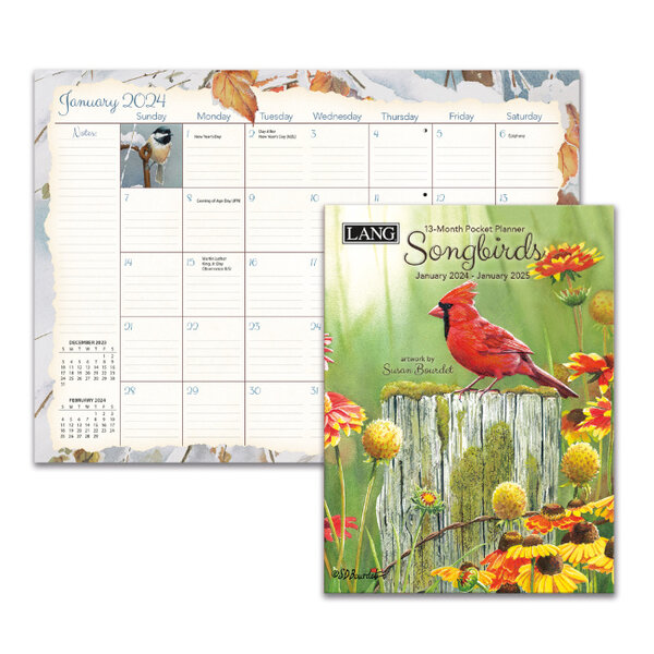 Lang Songbirds 2024 Monthly Pocket Planer