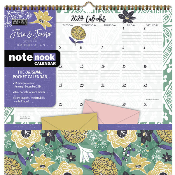 Well Street by Lang Flora & Fauna 2024 Note Nook Calendar