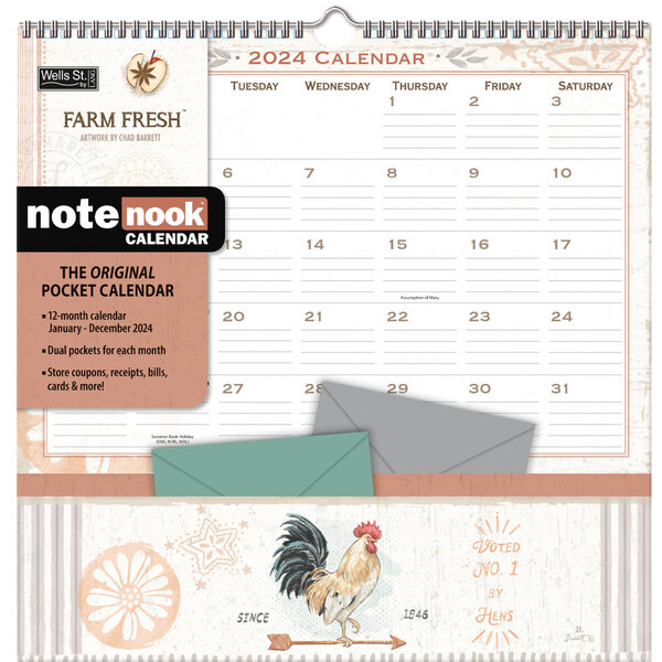 Well Street by Lang Farm Fresh 2024 Note Nook Pocket Calendar