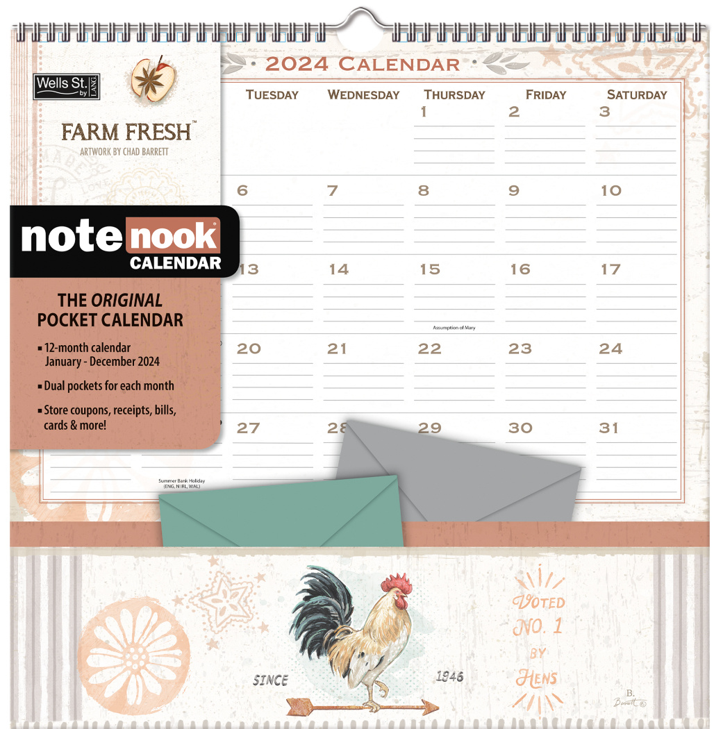 Farm Fresh 2024 Note Nook pocket calendar The Lang Store