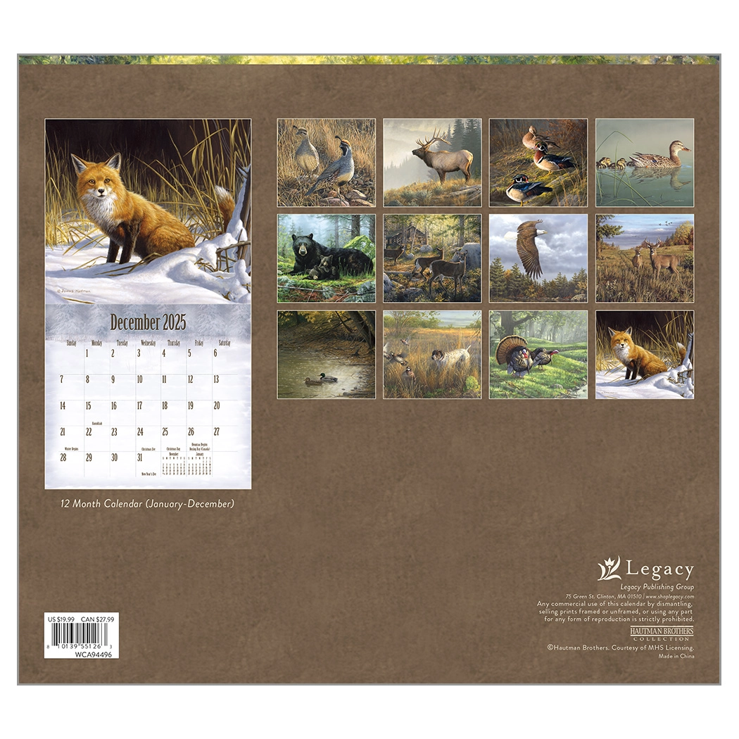 Wildlife Kalender 2025 Kopen? Art Work van The Hautman Brothers The