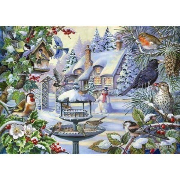 The House of Puzzles Wintervögel Puzzle 500 Teile XL