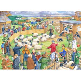 The House of Puzzles Sheep Sale Puzzle 250 Pieces XL