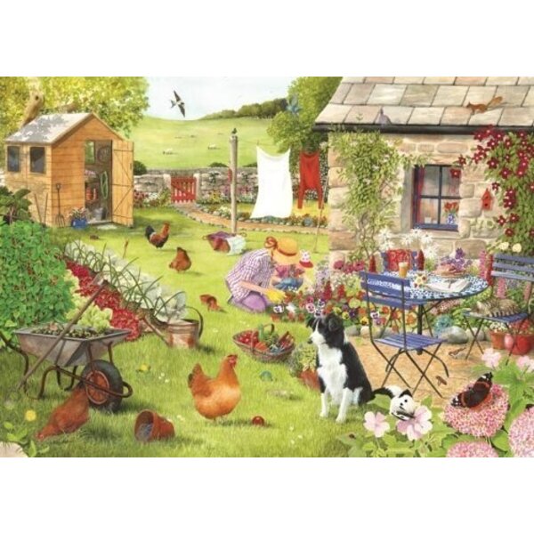 The House of Puzzles Grandma's Garden Puzzle 500 Pieces XL
