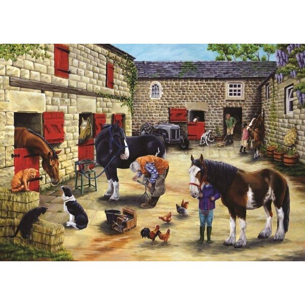 The House of Puzzles Farrier's Visit Puzzel 500 Stukjes