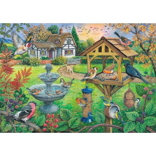 The House of Puzzles Bird Table Puzzle 500 XL pieces