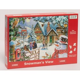 The House of Puzzles Snowman's View Puzzel 1000 stukjes