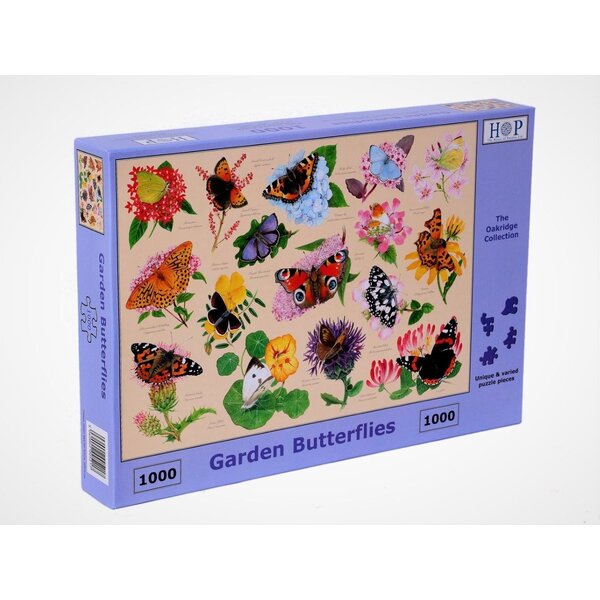The House of Puzzles Garden Butterflies Puzzel 1000 Stukjes