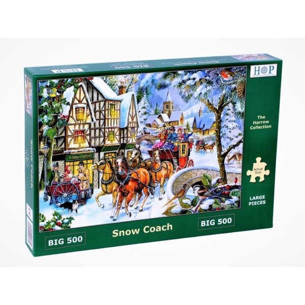 The House of Puzzles Snow Coach Puzzle 500 XL Teile