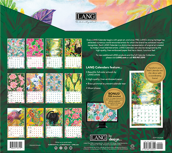 LANG Lush Life Calendar 2025 The Lang Store