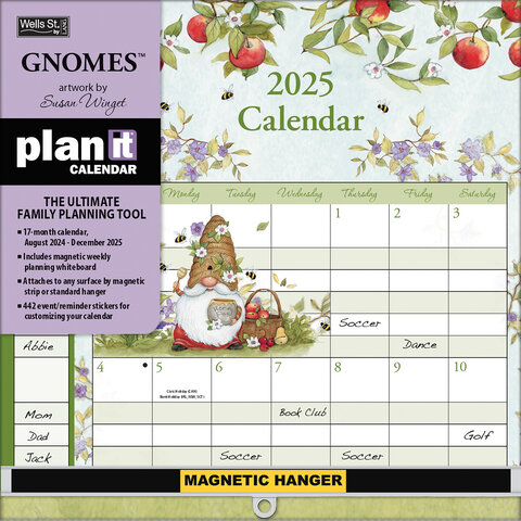 Gnomes Family Plan-It Wall Kalender (August 2024 - December 2025)