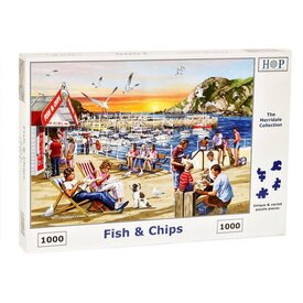 The House of Puzzles Fisch und Chips Puzzle 1000 Teile