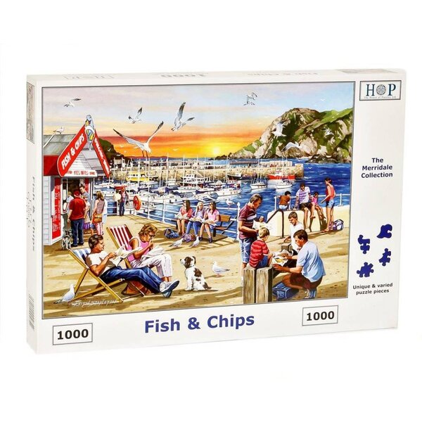The House of Puzzles Fisch und Chips Puzzle 1000 Teile