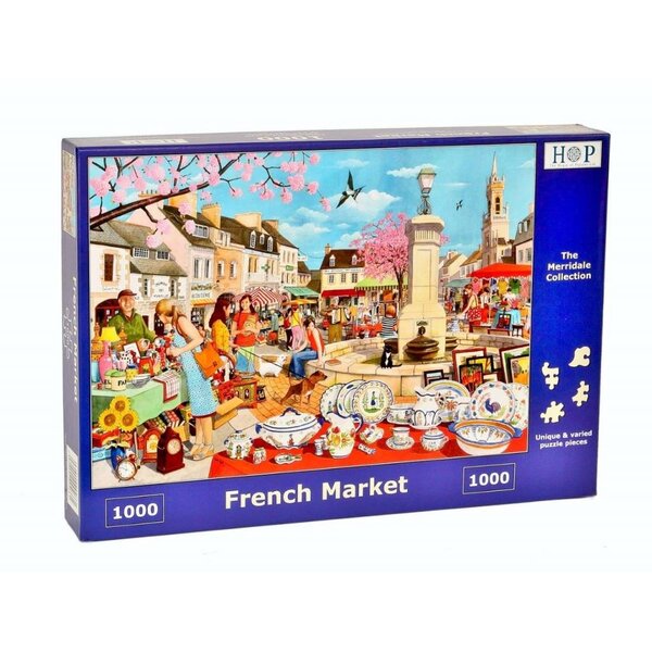 The House of Puzzles Französischer Markt Puzzle 1000 Teile
