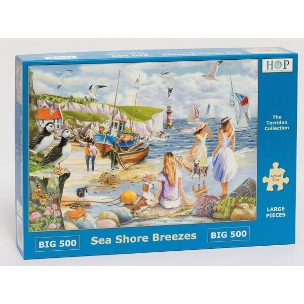 The House of Puzzles Sea Shore breezes Puzzle pieces 500 XL