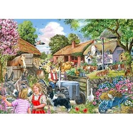 The House of Puzzles Am Bauernhoftor Puzzle 500 XL-Teile