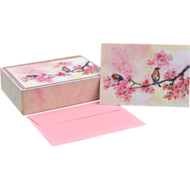 Peter Pauper Cherry Blossoms in Spring Note cards 14 pieces