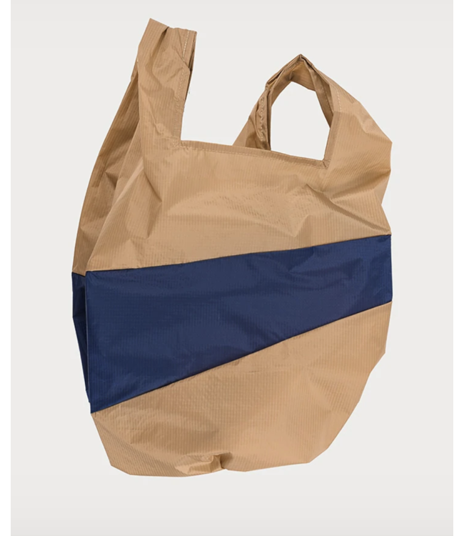 Susan Bijl The New Shopping Bag Camel&Navy L