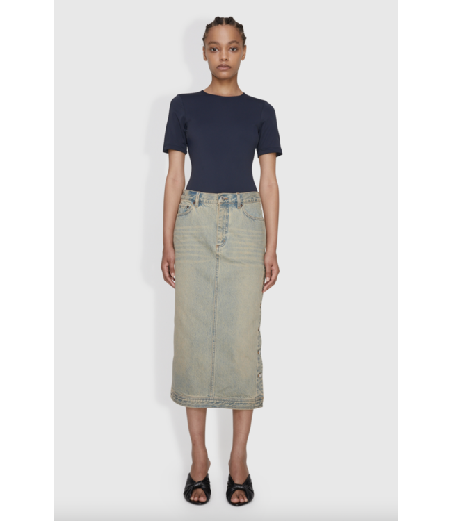 Drew Denim Skirt Vintage Beige - Size 36