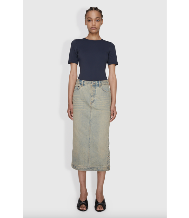Drew Denim Skirt Vintage Beige