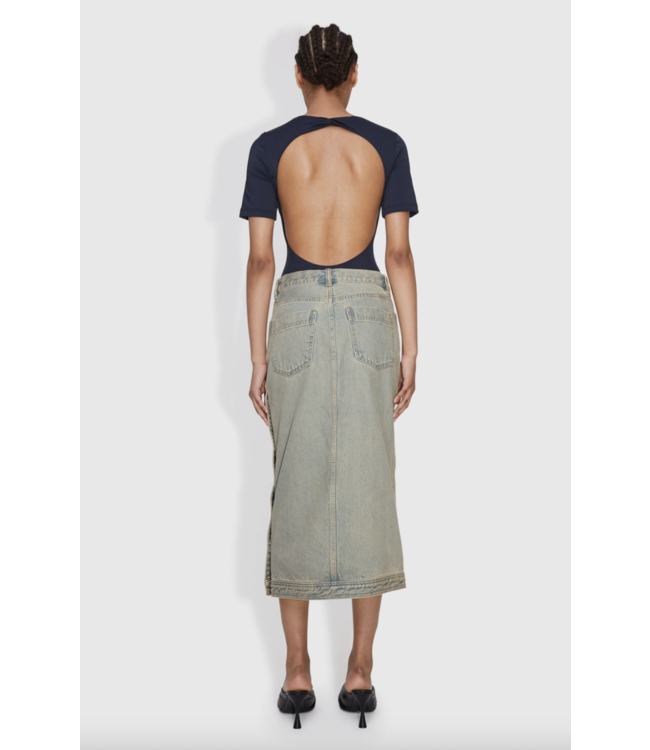 Drew Denim Skirt Vintage Beige - Size 36