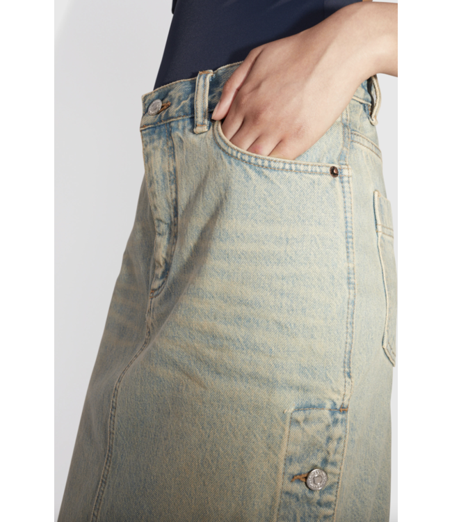 Drew Denim Skirt Vintage Beige