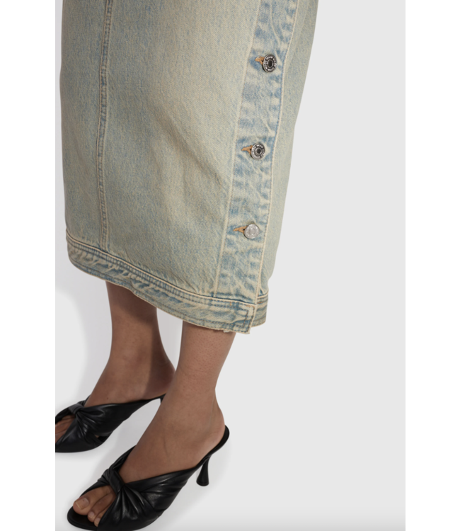 Drew Denim Skirt Vintage Beige - Size 36