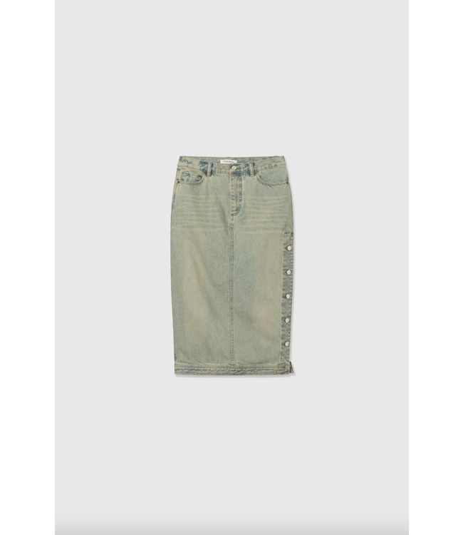 Drew Denim Skirt Vintage Beige