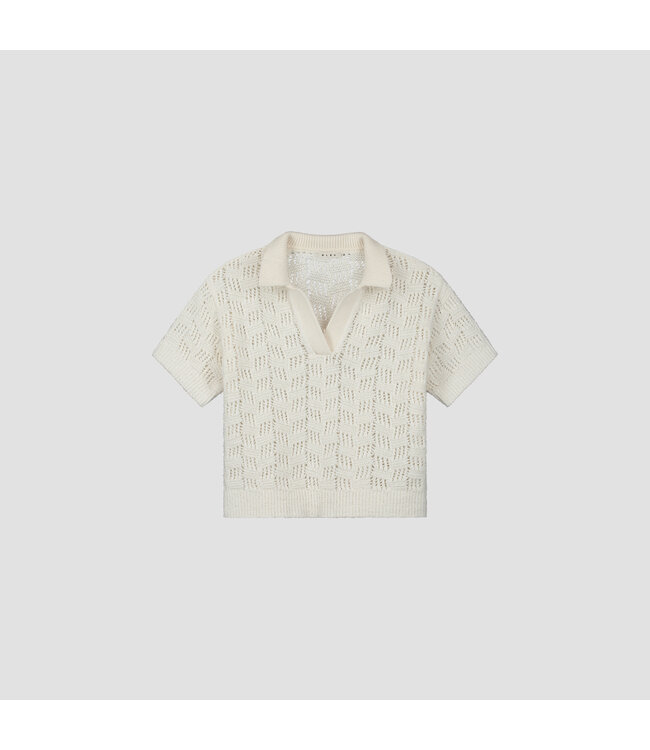 Knitted Polo Off White