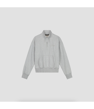 Ølaf Retro Zip Mock Neck Grey