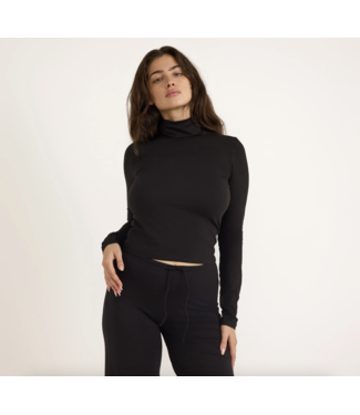 Organic Basics Everyday Turtleneck Black