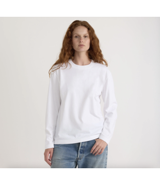 Organic Basics True Heavy Boxy Long Sleeve Tee White