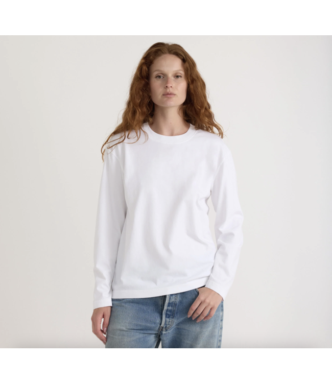 True Heavy Boxy Long Sleeve Tee White