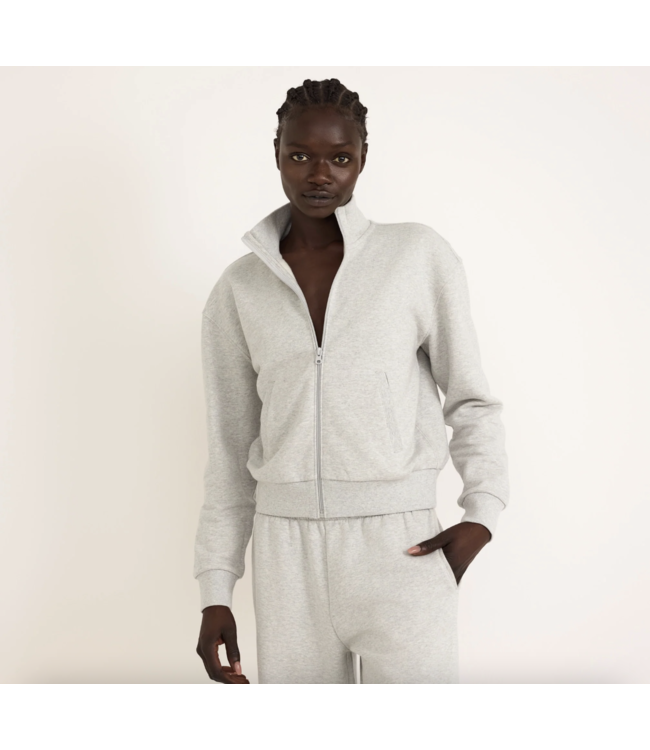 Organic Basics Weekend Track Jacket Misty Grey Melange