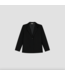 Pinstripe Blazer Black White