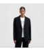 Pinstripe Blazer Black White