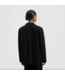 Pinstripe Blazer Black White