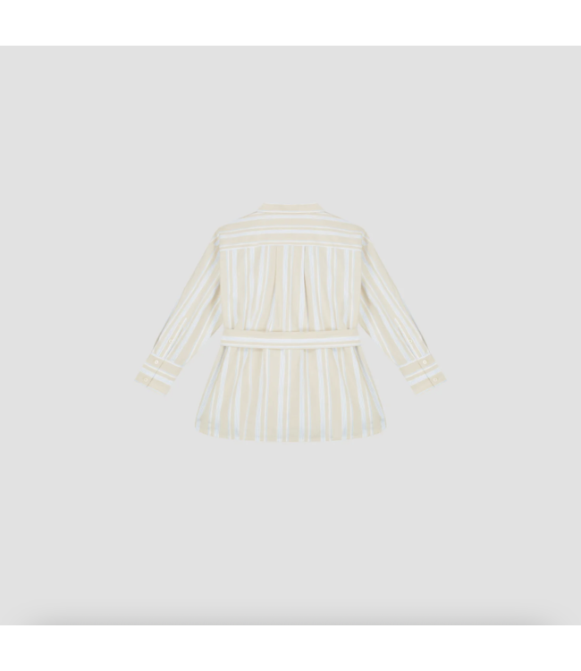 Stripe Tie Shirt LS Blue STP