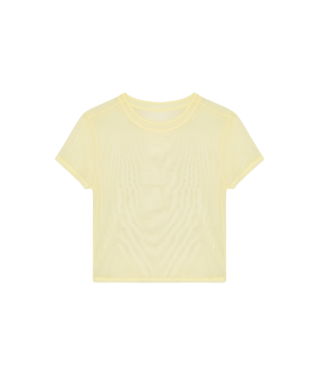 Organic Basics Mesh Tee Light Lemon