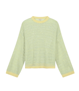 Olaf Loose knit Top LS Seafoam Green - Size M