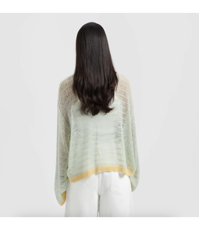 Loose knit Top LS Seafoam Green