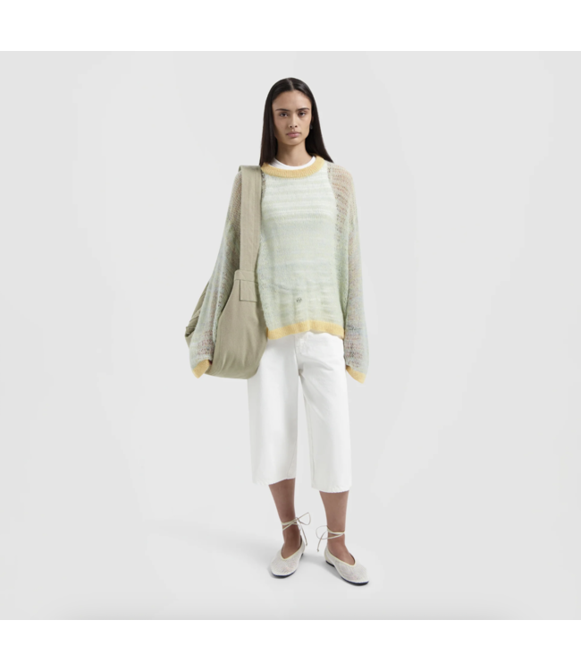 Loose knit Top LS Seafoam Green