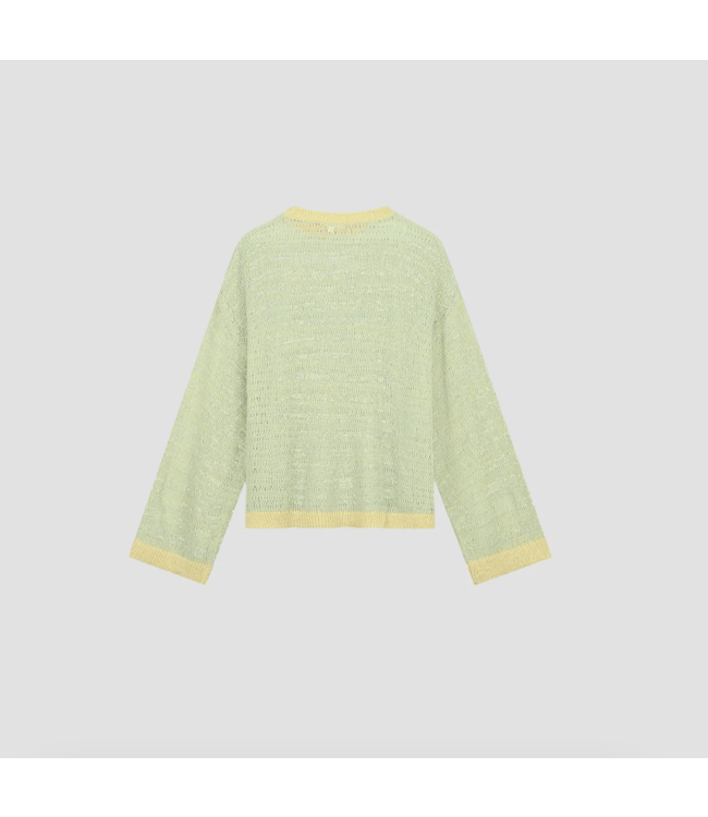 Loose knit Top LS Seafoam Green